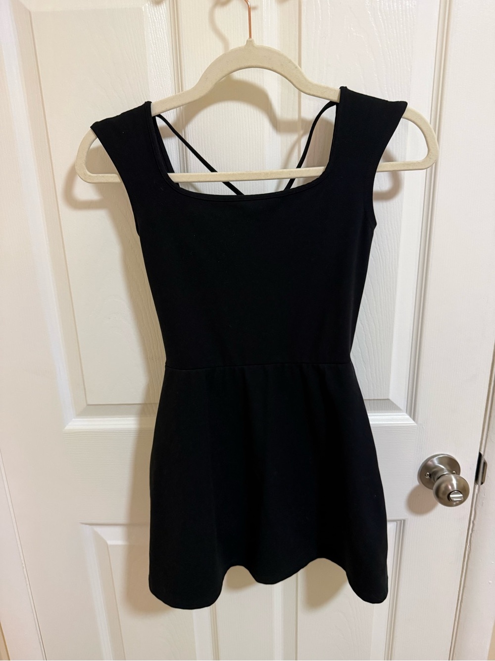 Wild Fable Black Strappy Dress with built-in Shorts